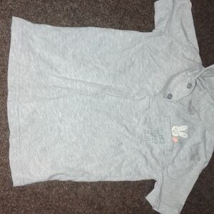 Carter's Light Gray Polo with Bunny Accent